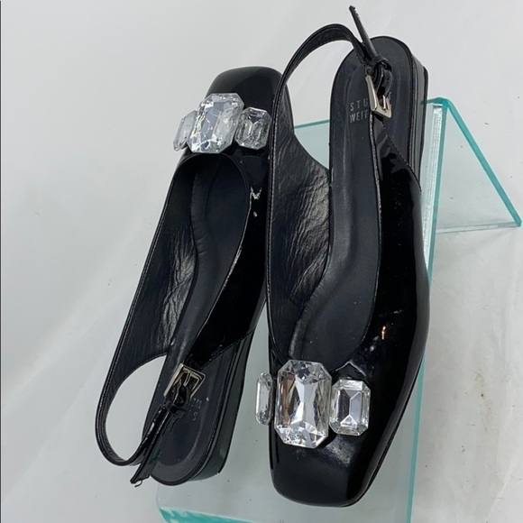 Stuart Weitzman Sz 6.5 Black Patent Leather Shoes - Picture 4 of 9